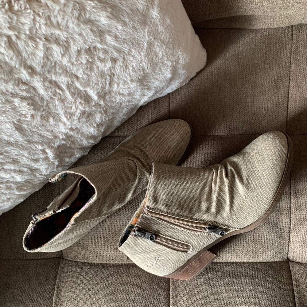 Tan booties